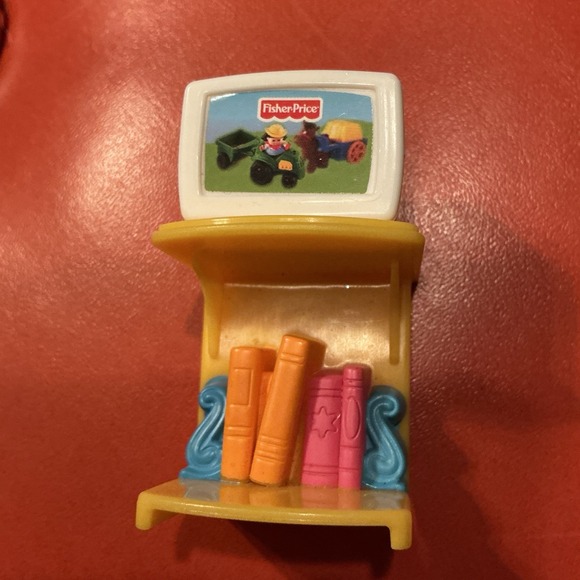 Fisher-Price Other - Fisher Price Television TV Bookshelf MY FIRST DOLLHOUSE LOVING FAMILY Vintage